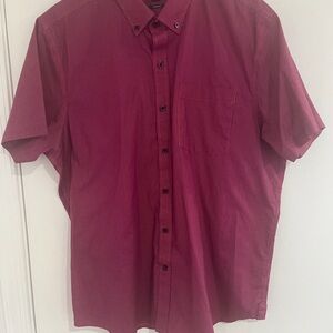 Cutter & Buck Shirts Strive Rail Stripe Button Down Short Sleeve Size XL Preppy